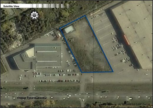 вид со спутника. границы земельного участка отведенного под застройку